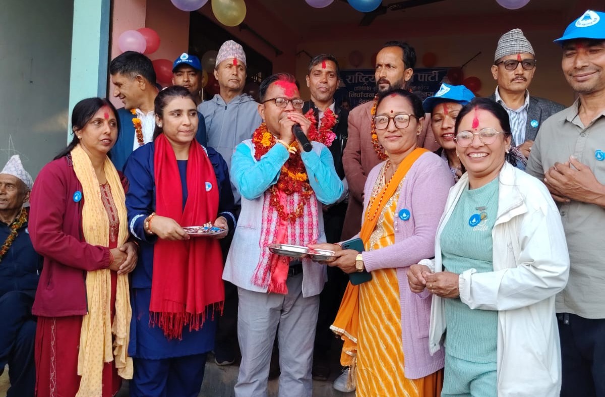 एकै दिन जिल्लामा रास्वपाको ९ निर्वाचन सम्पर्क कार्यालय उद्घाटन 