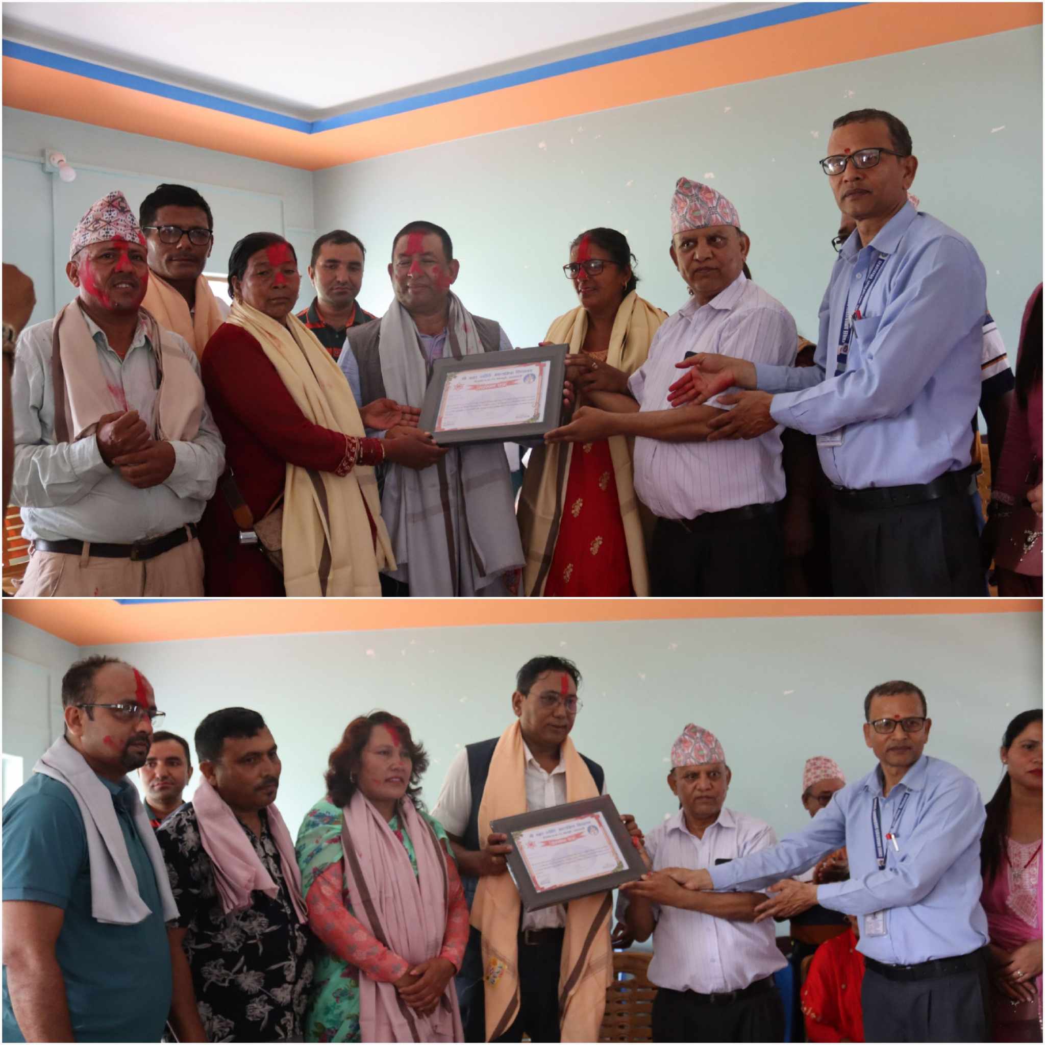 अमरज्योति मा.विले गर्याे  गैंडाकोट १६ र १७ का जनप्रतिनिधिलाई सम्मान