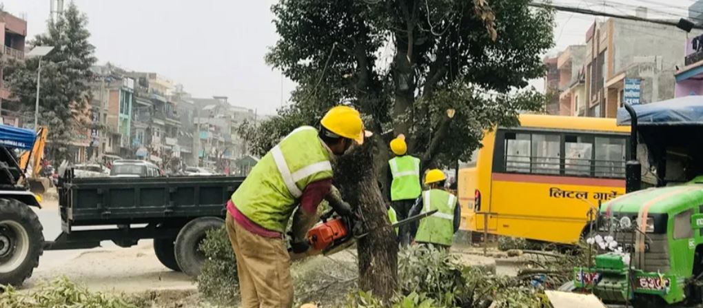मुग्लिन-पोखरा सडक विस्तारः ४६६ रुख काटिने