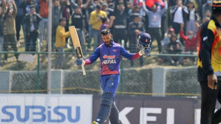 ओडीआईमा नेपालको अहिलेसम्मकै उच्च स्कोर, पीएनजीलाई दियो २९८ रनको लक्ष्य