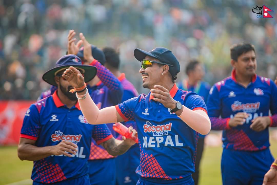 नेपाललाई पाँचौ सफलता, सोमपालले लिए साइद अजिजको विकेट
