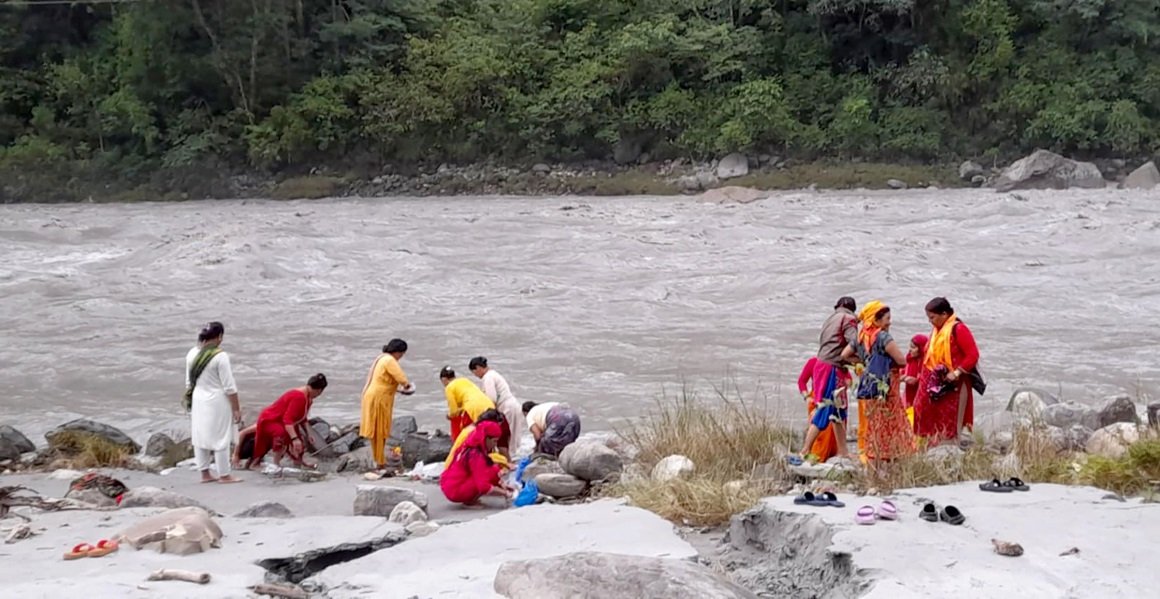 हरिशयनी एकादशीः कालीगण्डकीमा स्नान गर्नेको घुइँचो