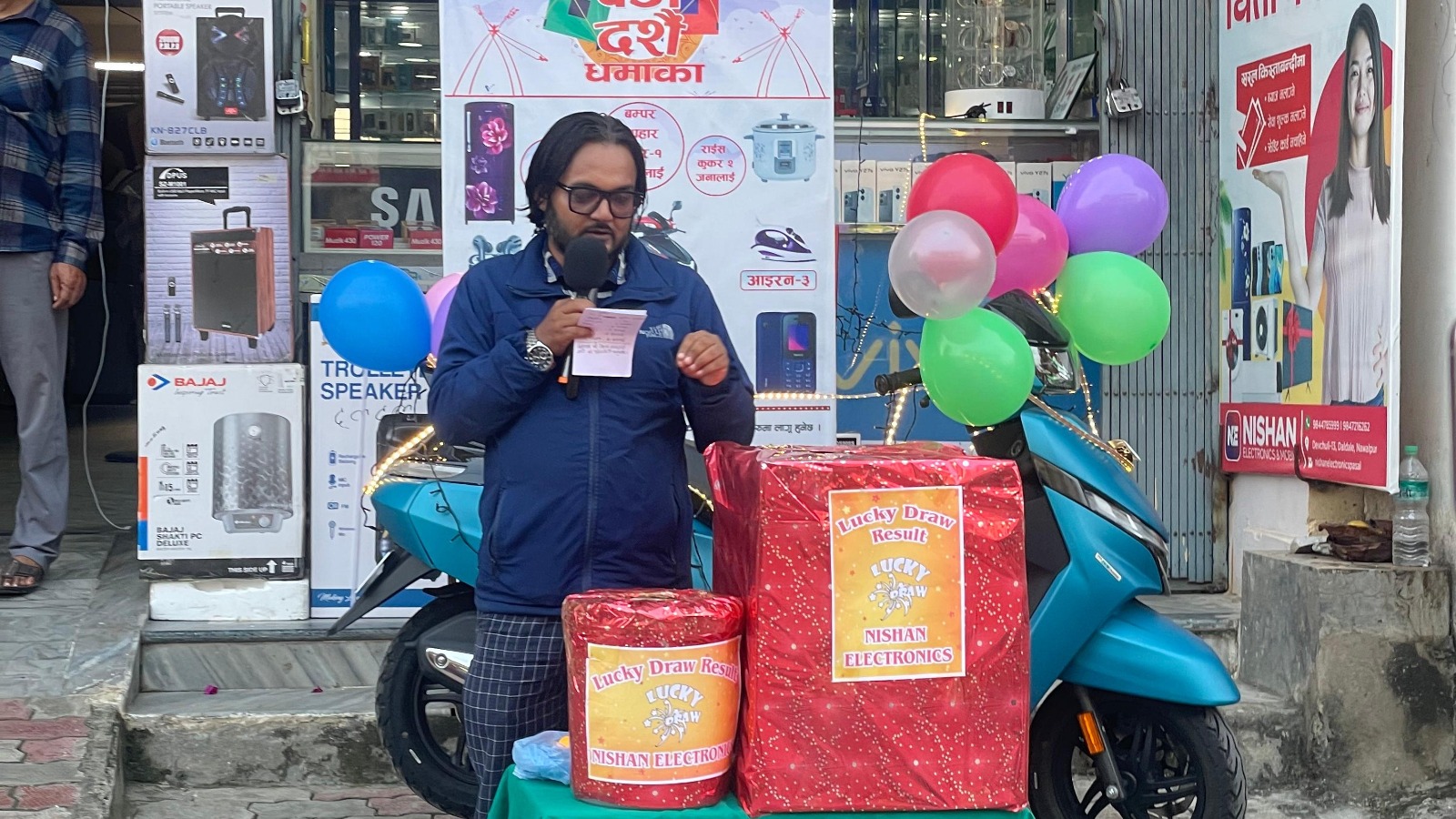 निशान इलेक्ट्रोनिक्सको बम्परको स्कुटर माया बिकलाई !