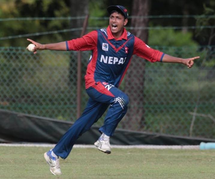 लामिछाने टी-२० क्रिकेटमा १०० विकेट पूरा गर्दे पहिलो नेपाली बलर  बने