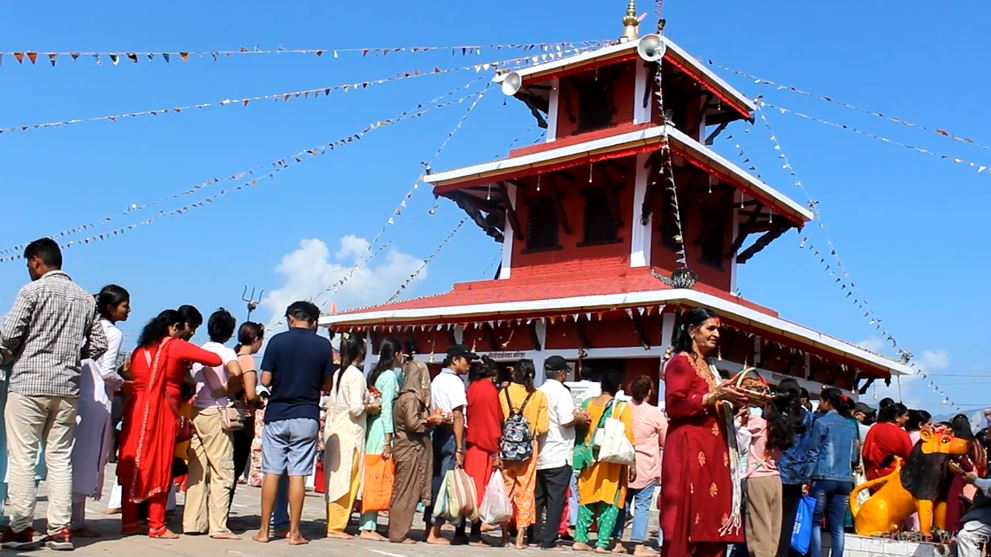 केबलकार सञ्चालन पछि मौलाकालिका मन्दिरमा दर्शनार्थी बढे